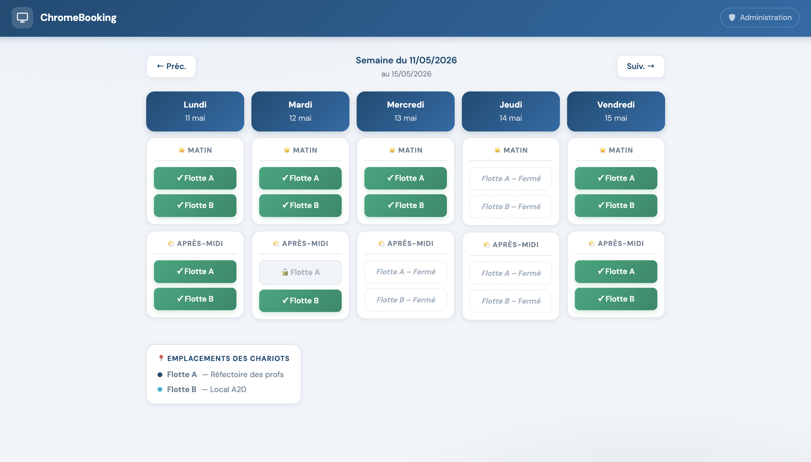 Aperçu ChromeBooking